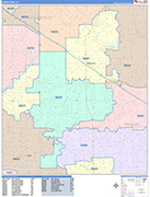 Buena Park  Wall Map Color Cast Style